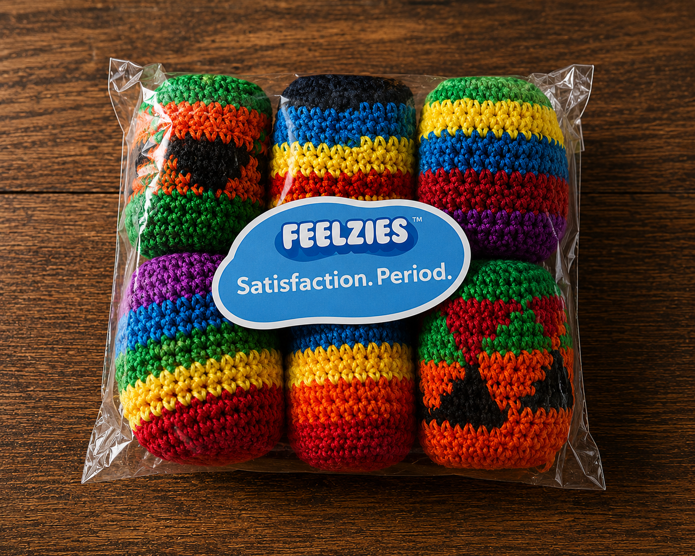 Feelzies™ Premium Hand Knit Footbags – Assorted Hacky Sacks